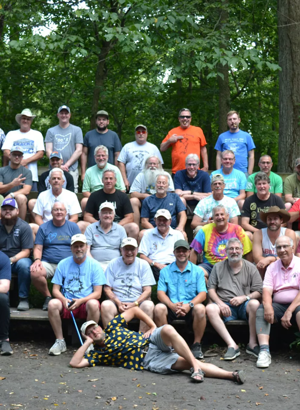 group of men's campers