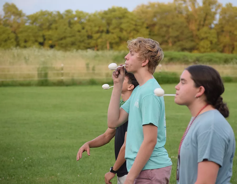 Campers doing an activity